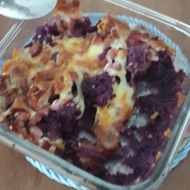 焗烤紫薯西米