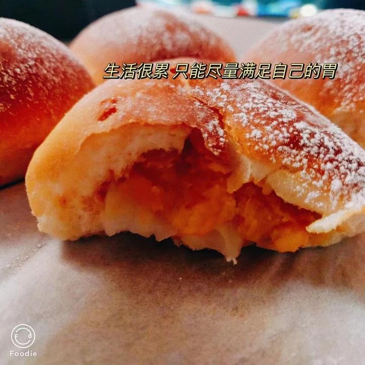 麻糍红薯夹心软欧包