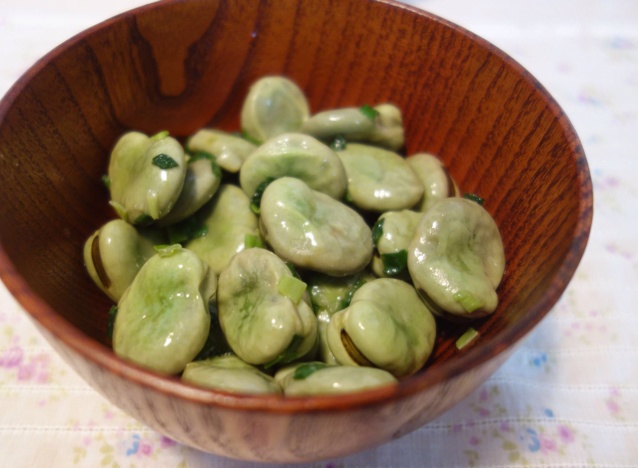 葱炒蚕豆