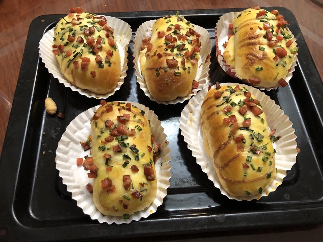 香葱火腿肉松面包