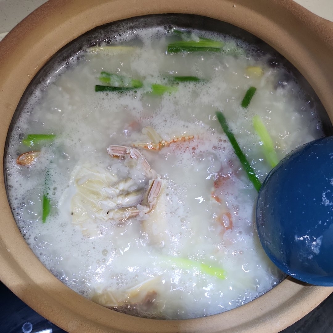 梭子蟹砂锅粥