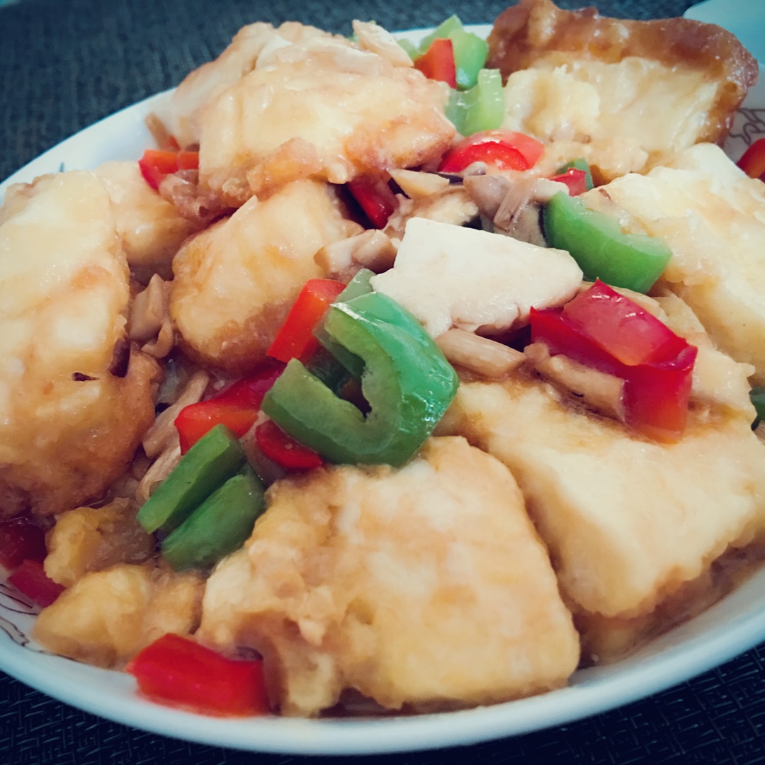 月奴做的脆皮内酯豆腐