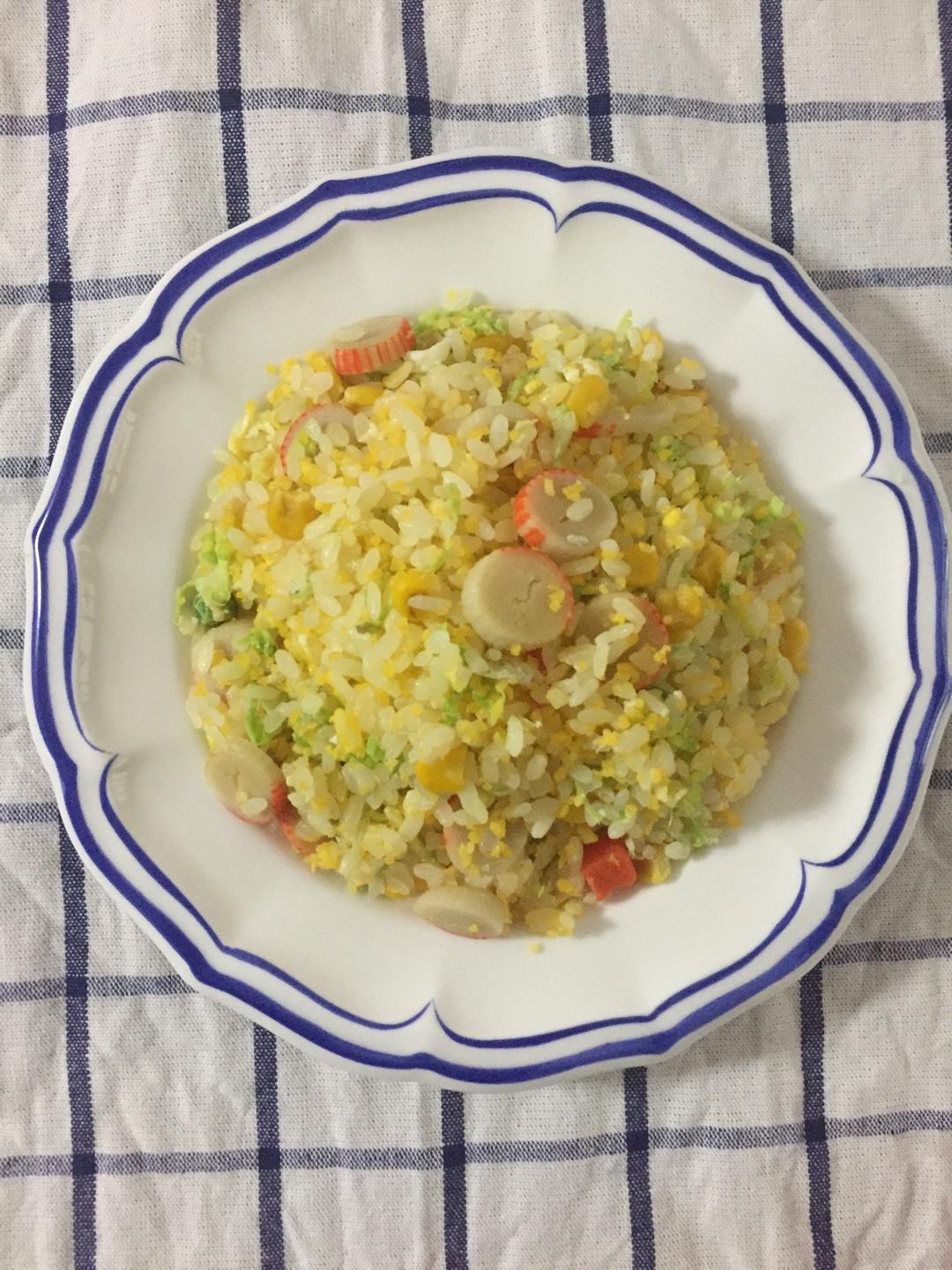 蟹肉棒小炒饭的做法