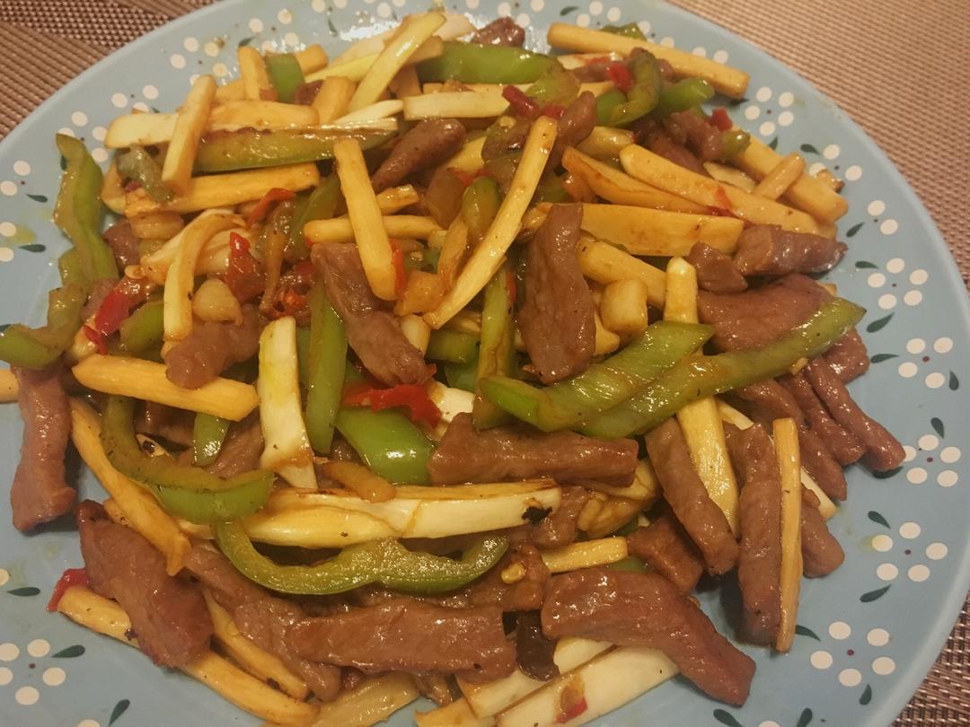 茭白青椒牛柳