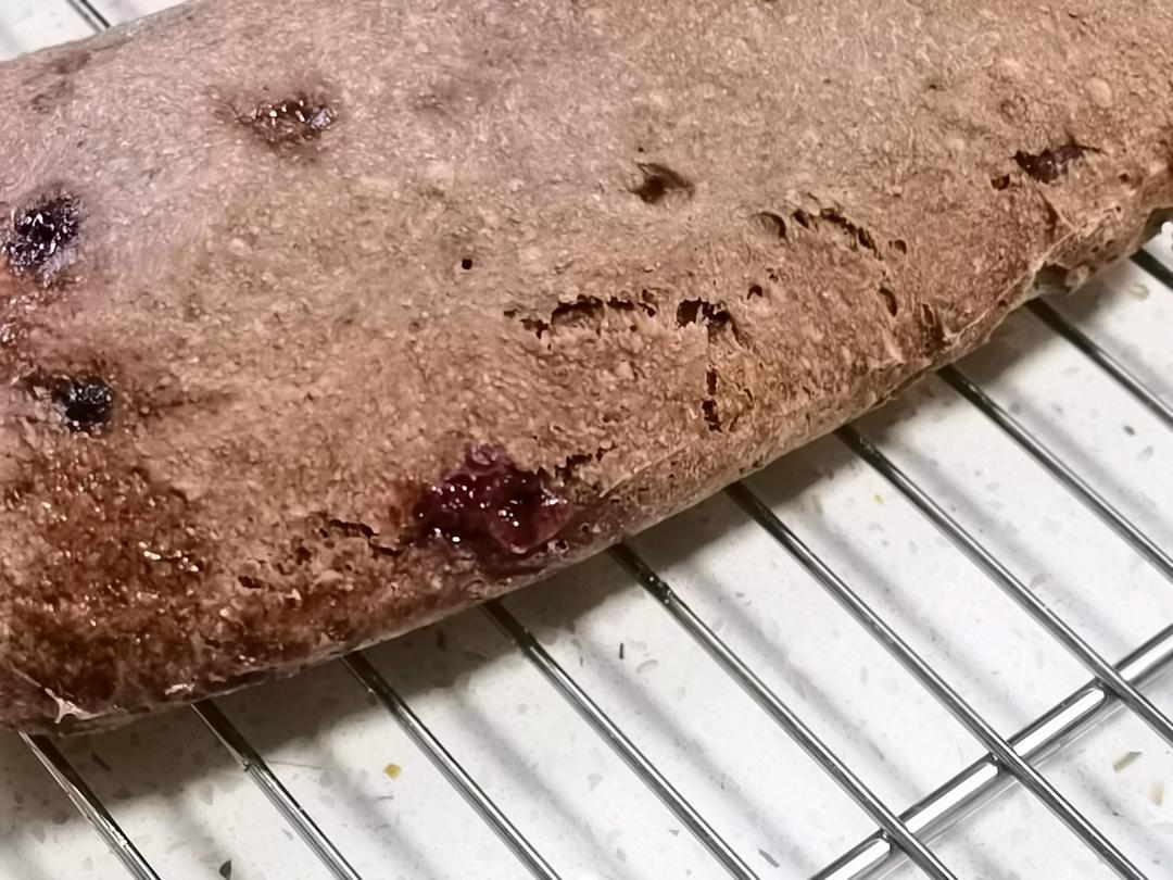 复刻全网火爆无糖油巧克力蓝莓欧包｜免揉版