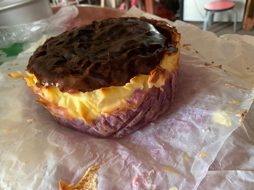 巨好吃的芋泥巴斯克蛋糕😍只需搅一搅就🉑