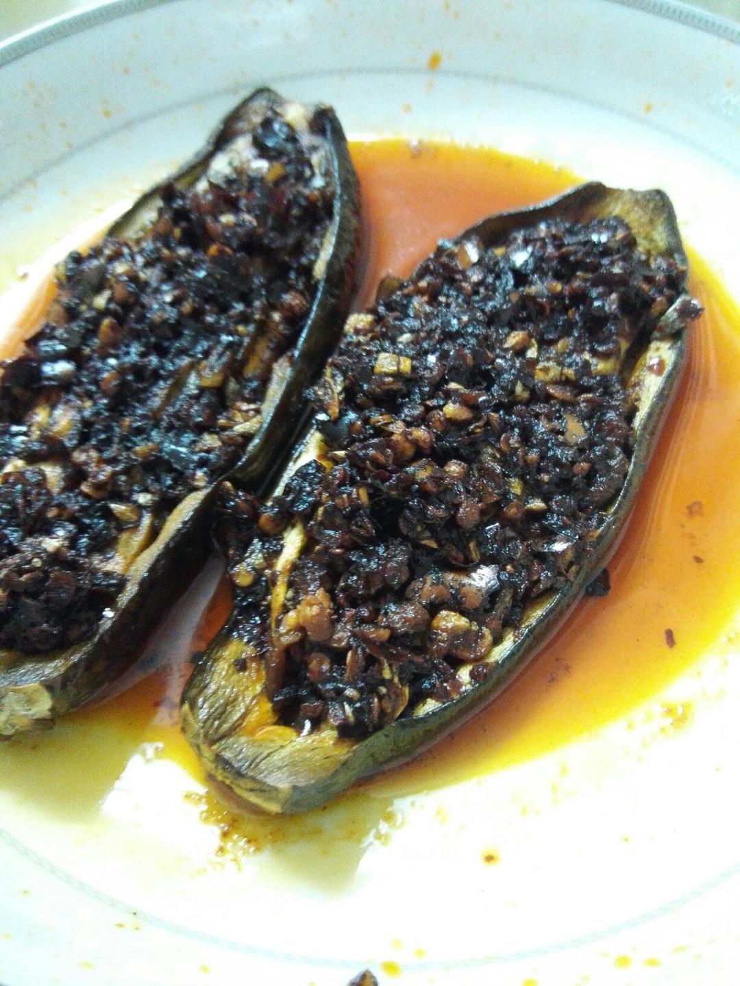 【微波炉烤茄子】