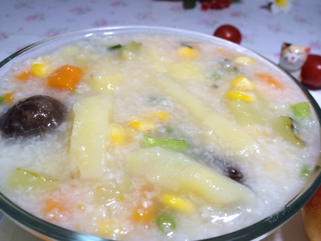 土豆香菇鲜粥