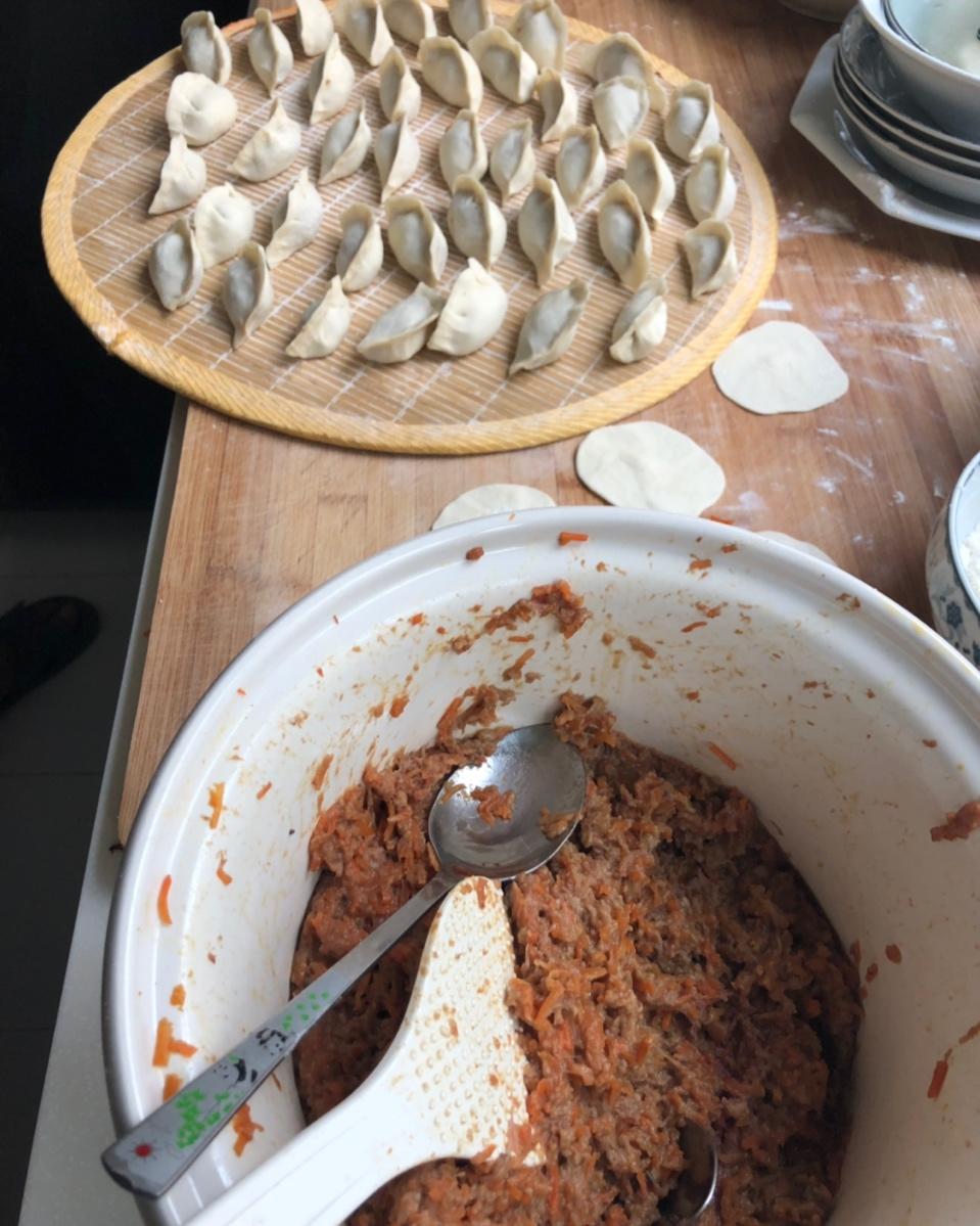 牛肉胡萝卜馅儿饺子