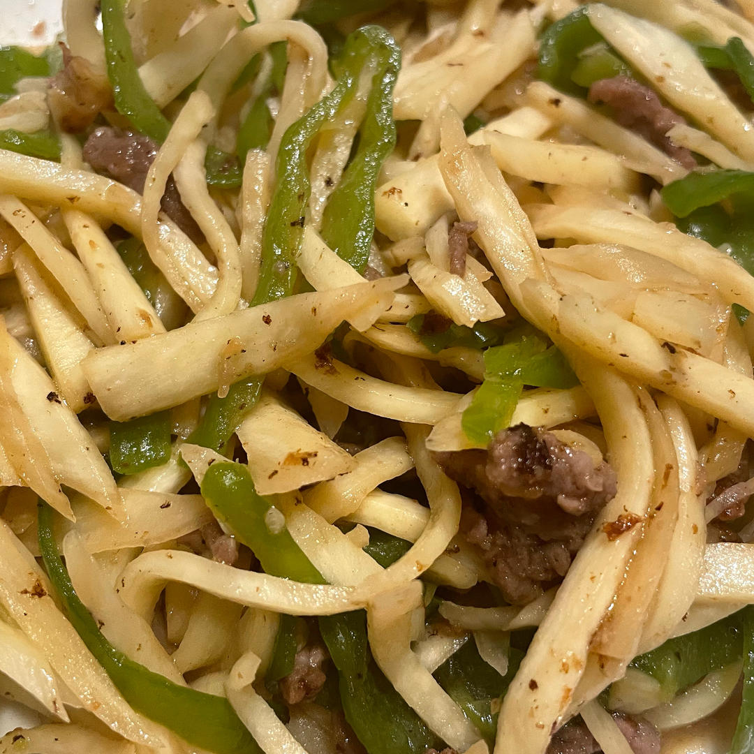 【水中人参】青椒茭白榨菜肉丝