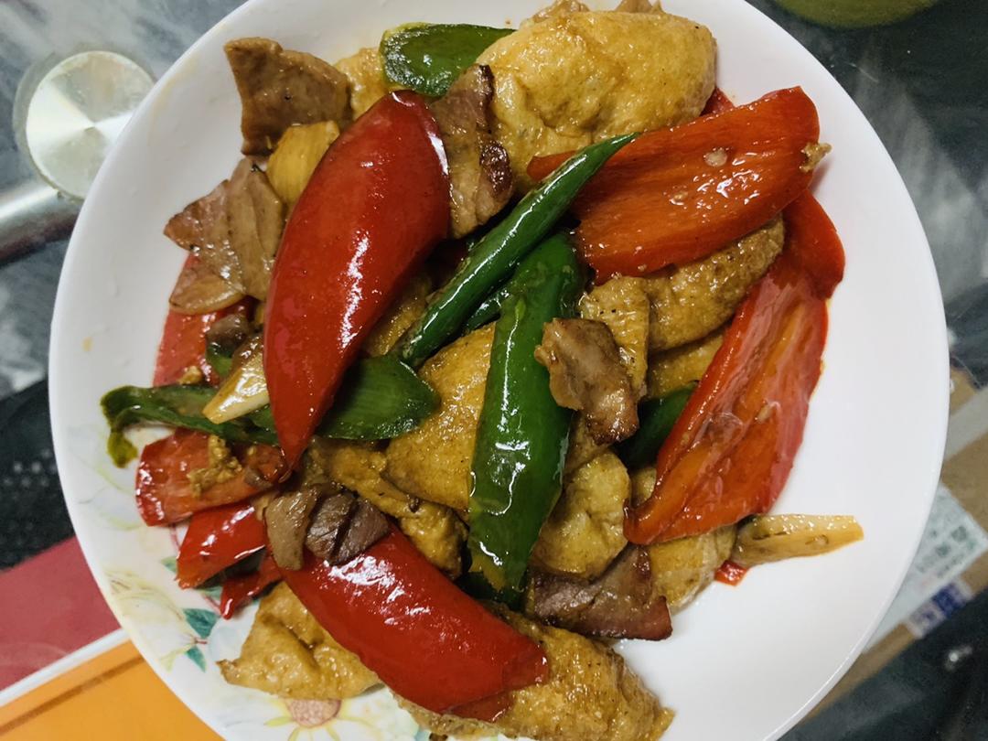 油豆腐炒肉