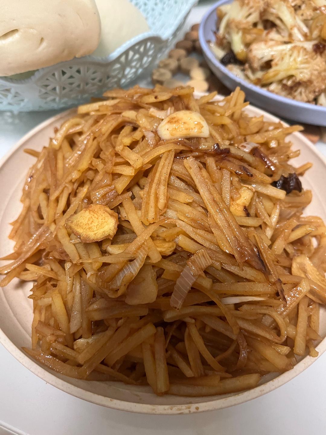 家常土豆丝 无辣