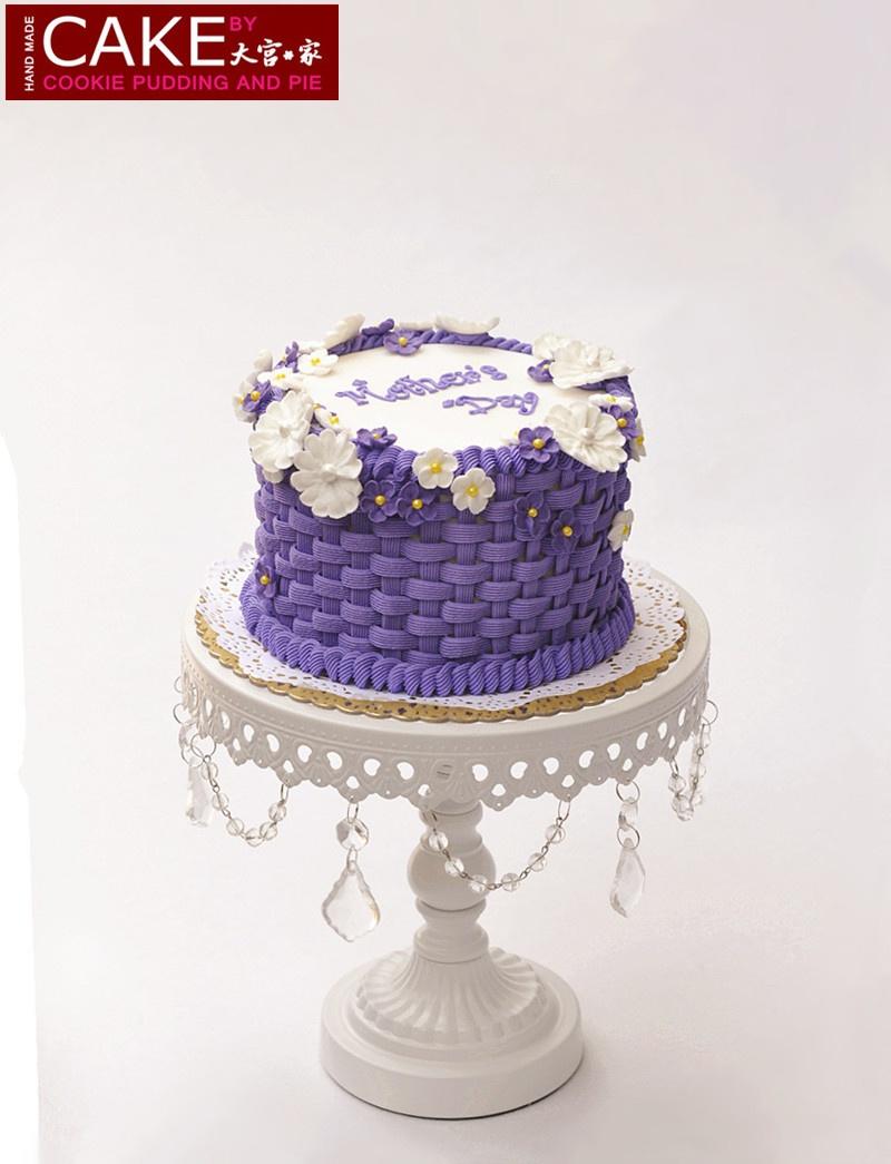 裱花蛋糕——紫色梦幻花园的做法