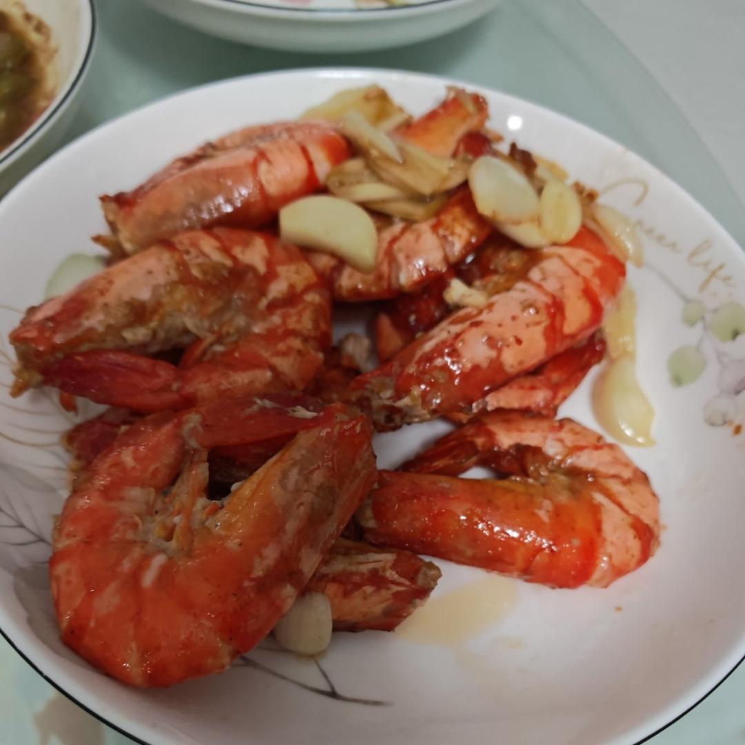香煎黑虎虾