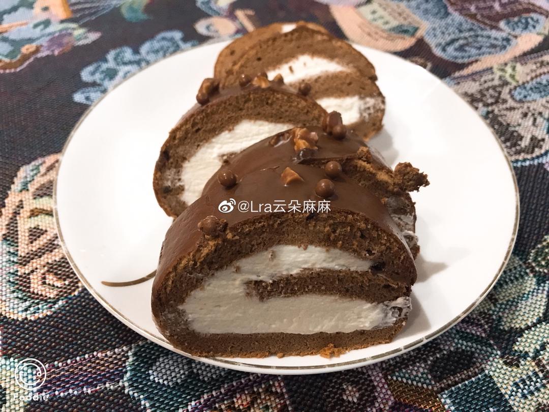 梦龙蛋糕卷，巧克力脆皮卷，巧克力梦龙卷