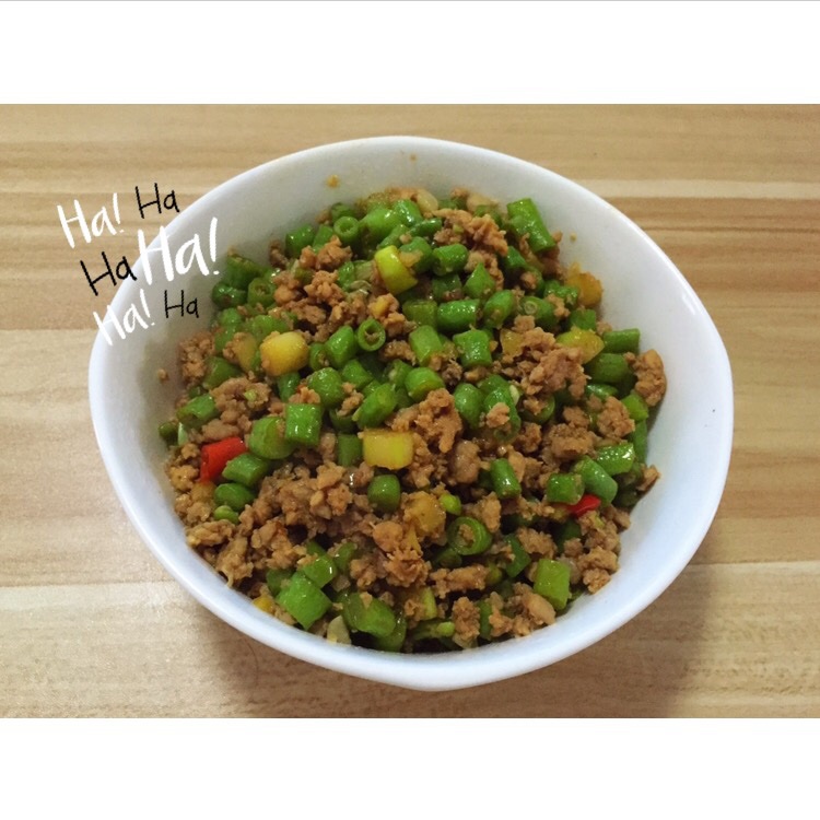肉沫豆角下饭菜