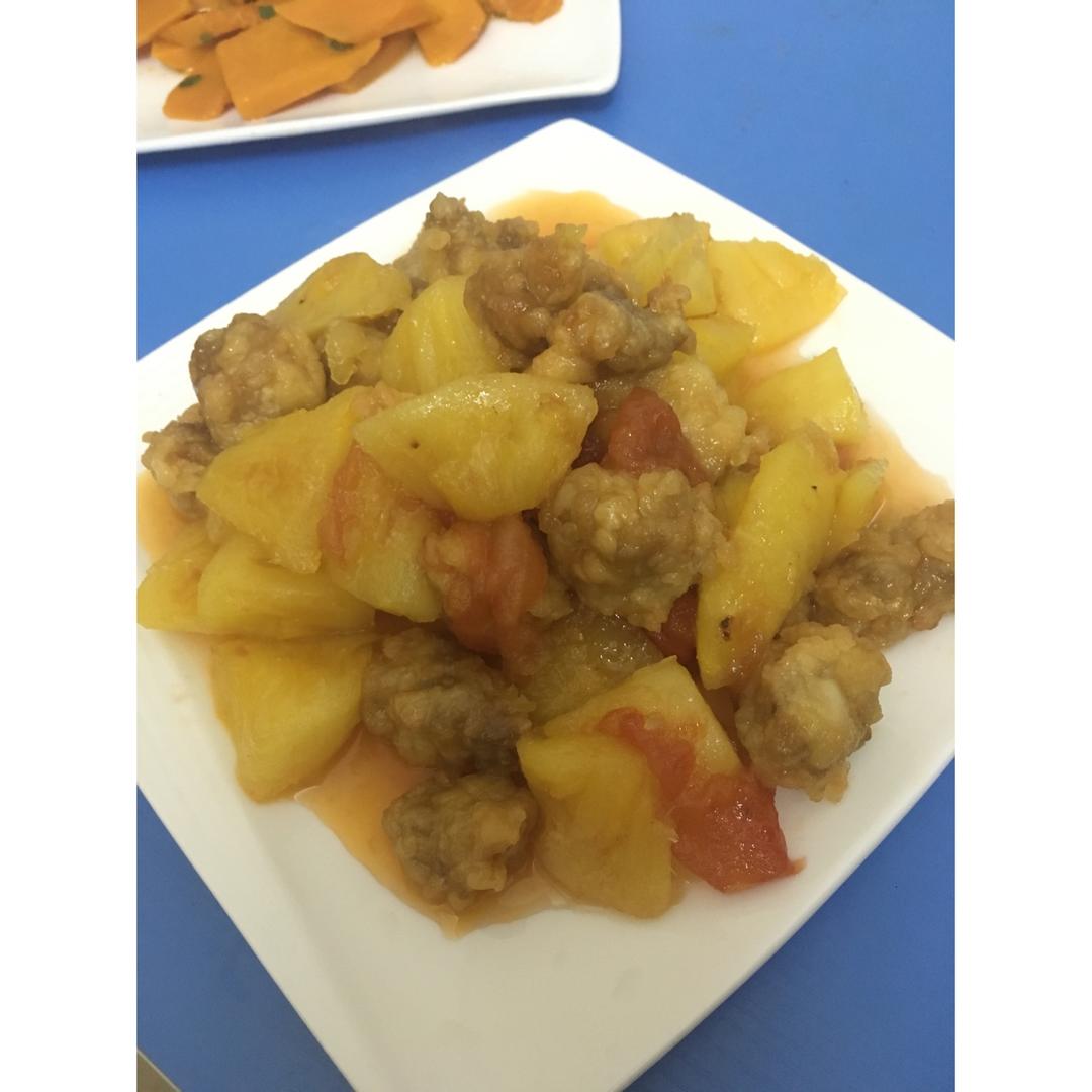 简单的菠萝古老肉