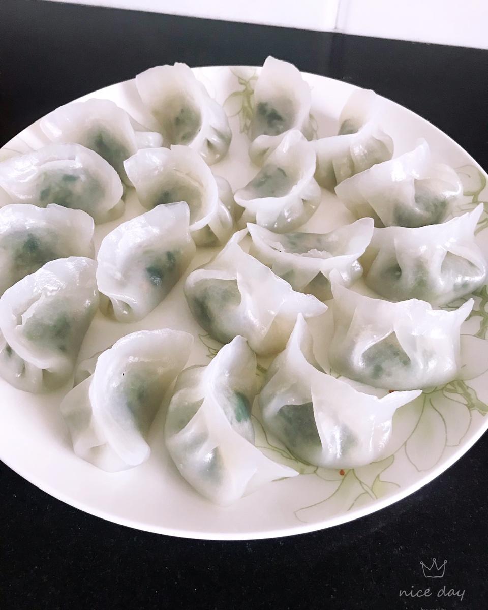 鲜虾青菜水晶饺【曼食慢语】