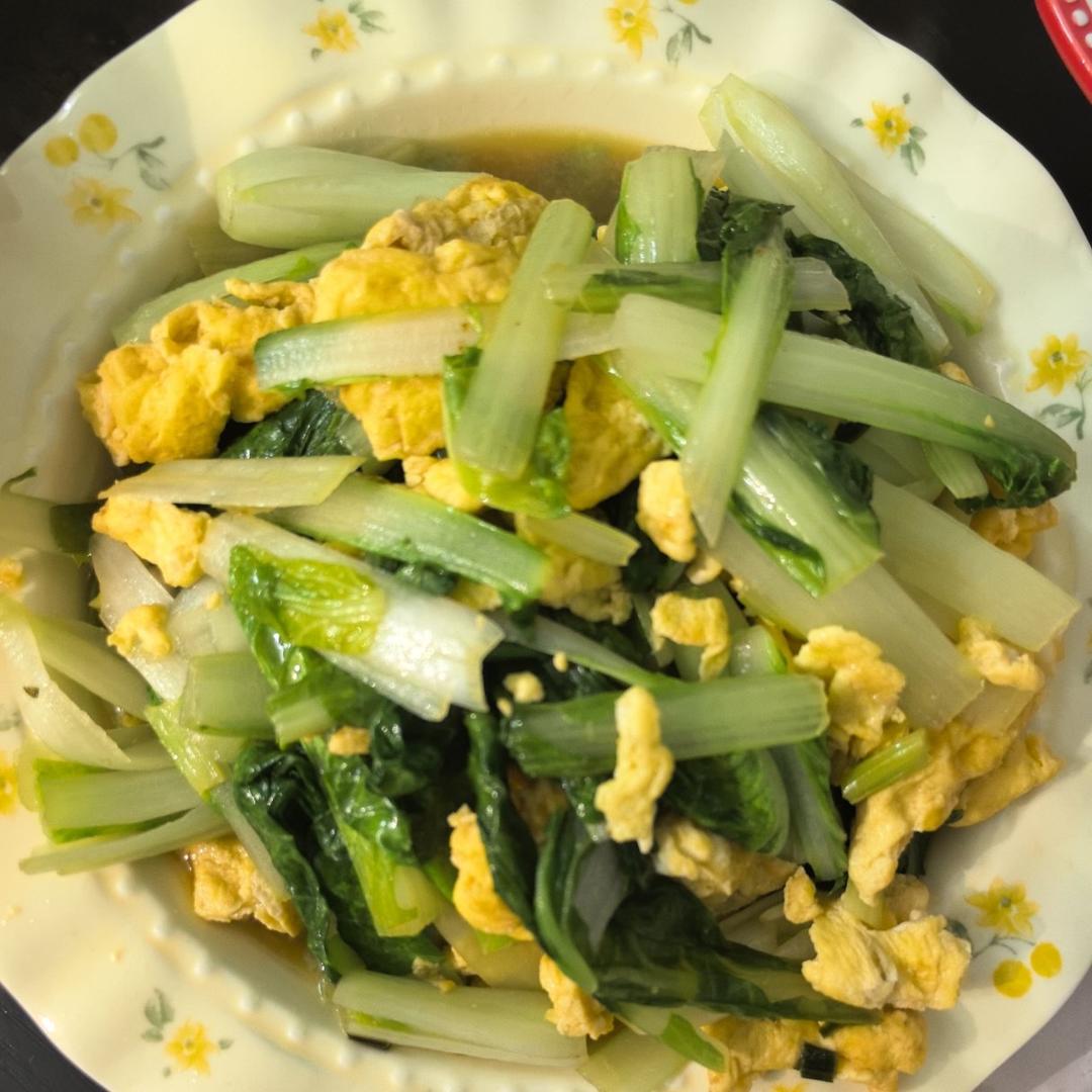 家常杭白菜炒蛋（咸鲜）