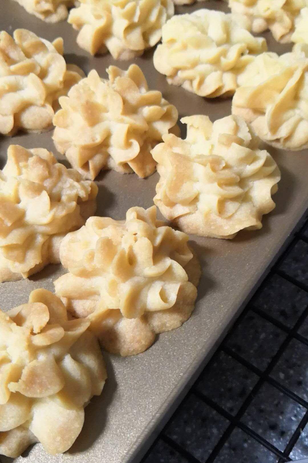 酥到掉渣的网红曲奇 牛油小花 媲美珍妮曲奇