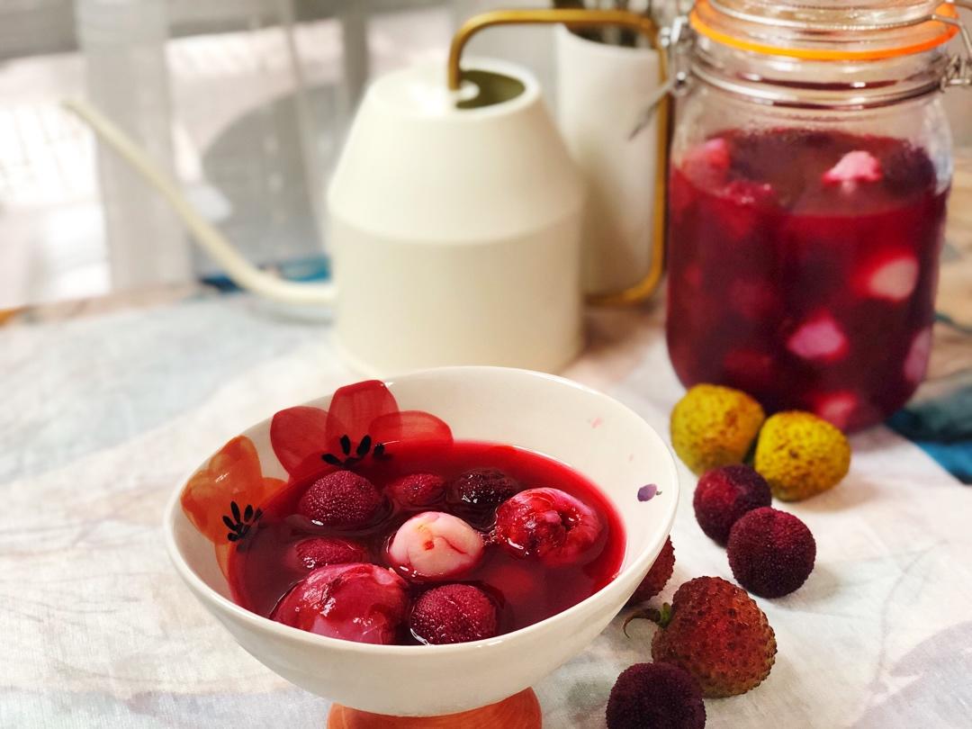 冰镇杨梅荔枝糖水