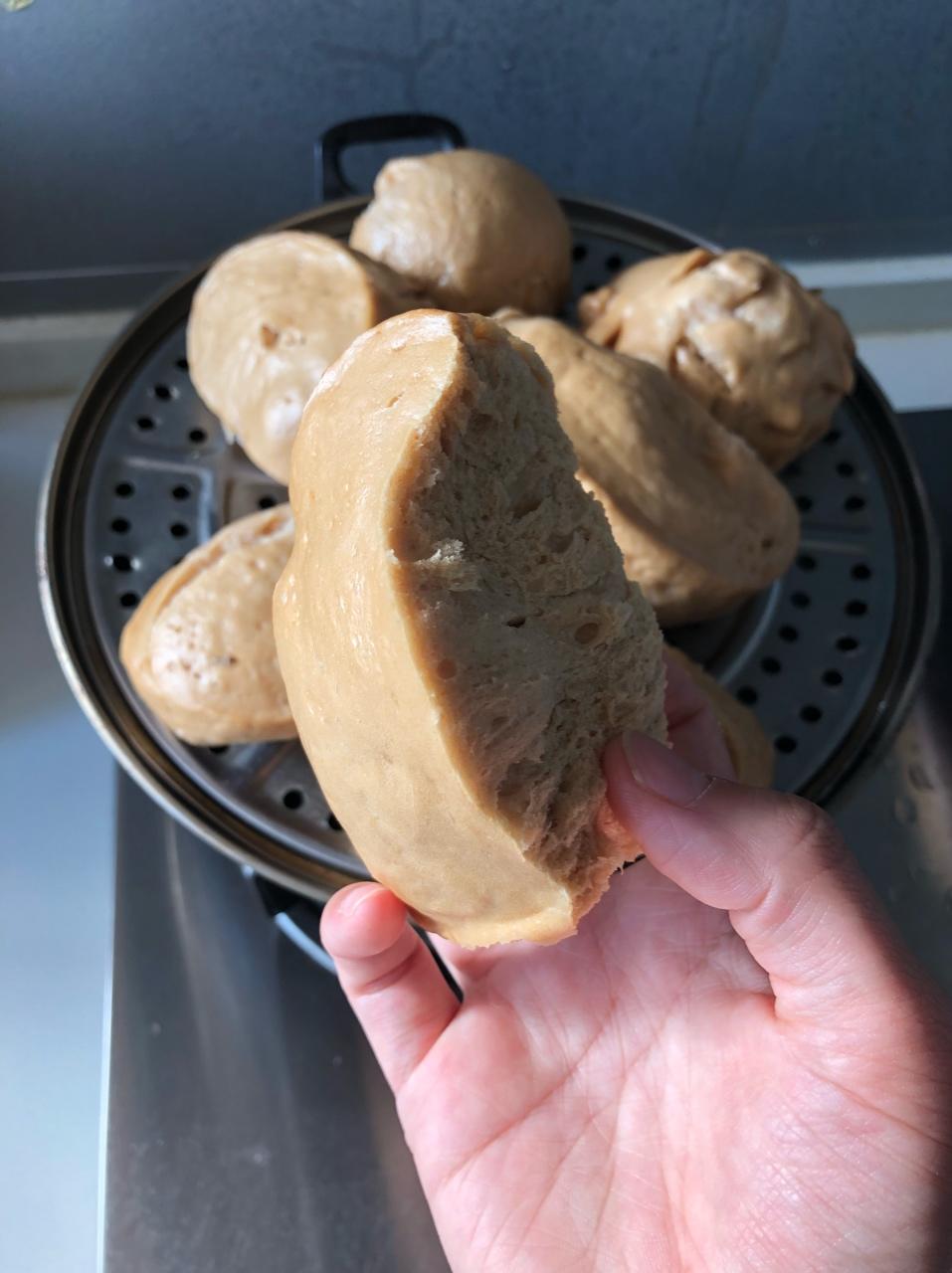 有着面包口感的红糖馒头（一次发酵）