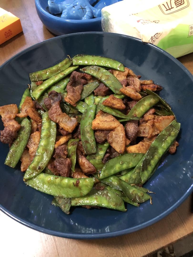 荷兰豆炒五花肉