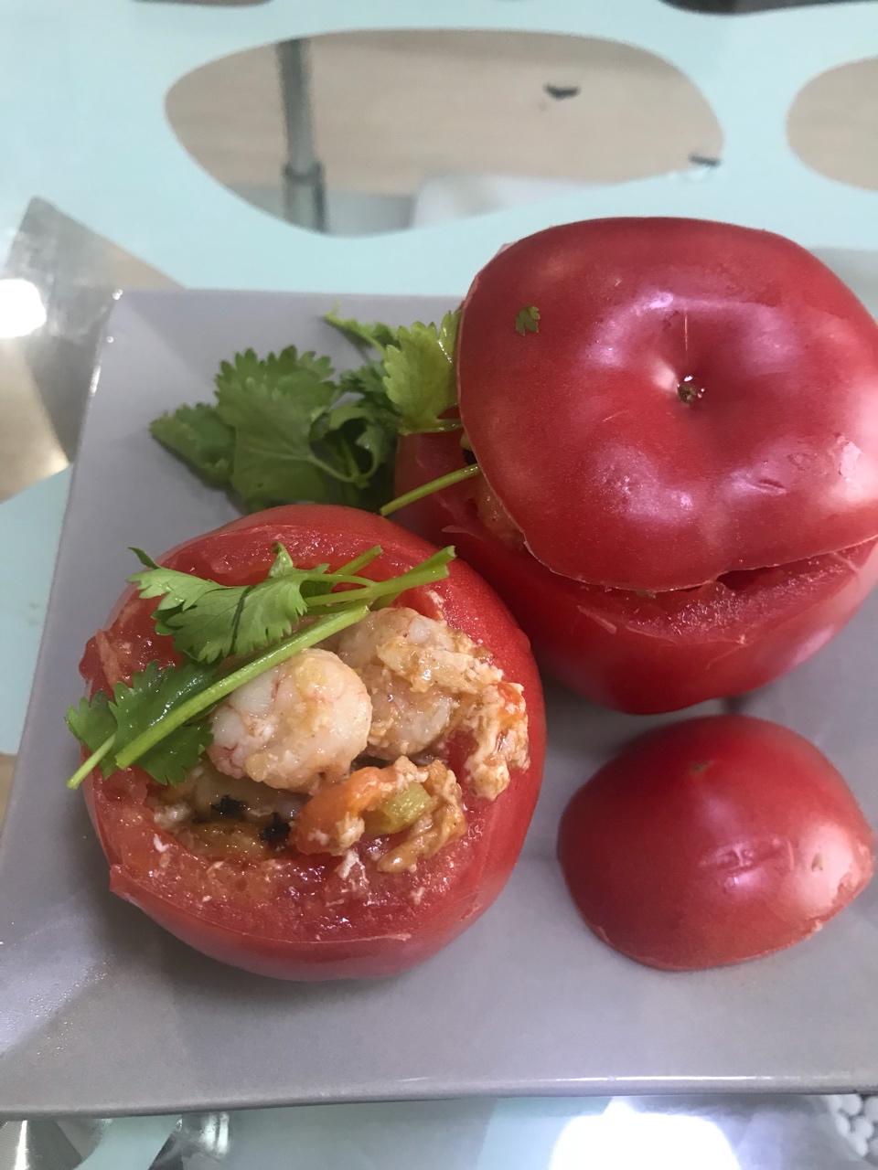 虾仁番茄盅