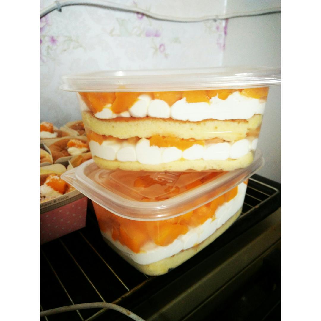 简单快手的便当饭盒水果盒子蛋糕