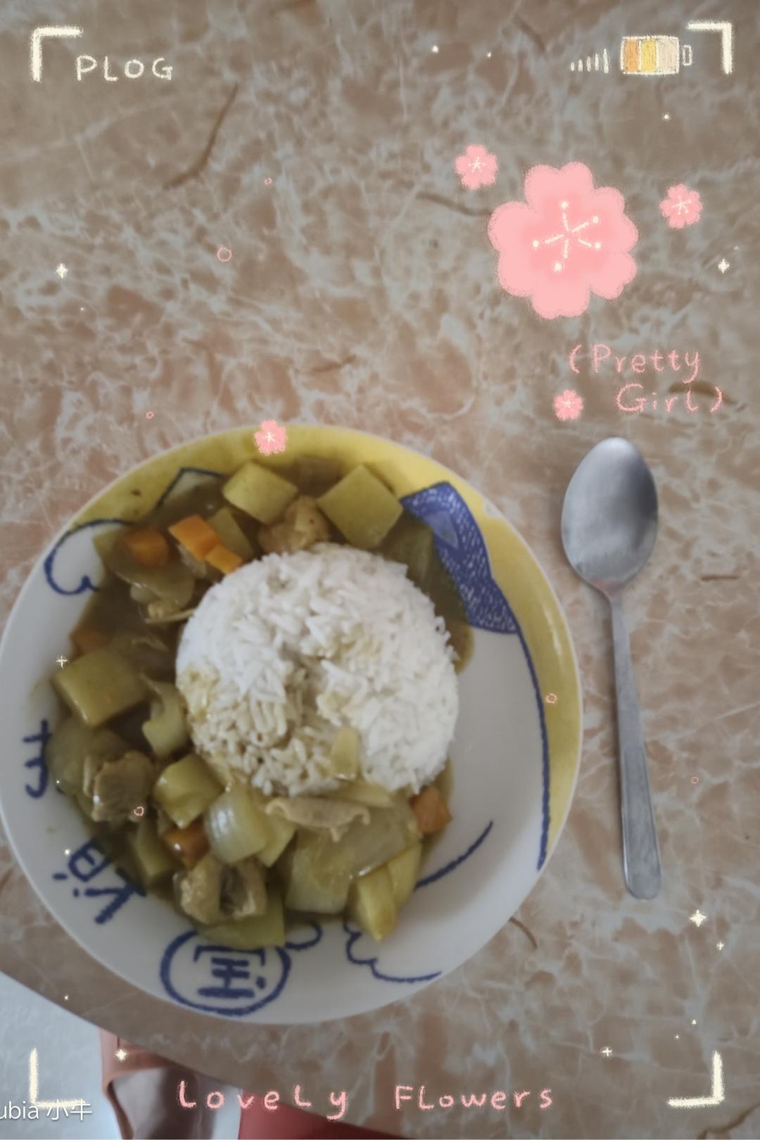咖喱鸡饭（学自《粗糙食堂1》的懒人咖喱鸡）