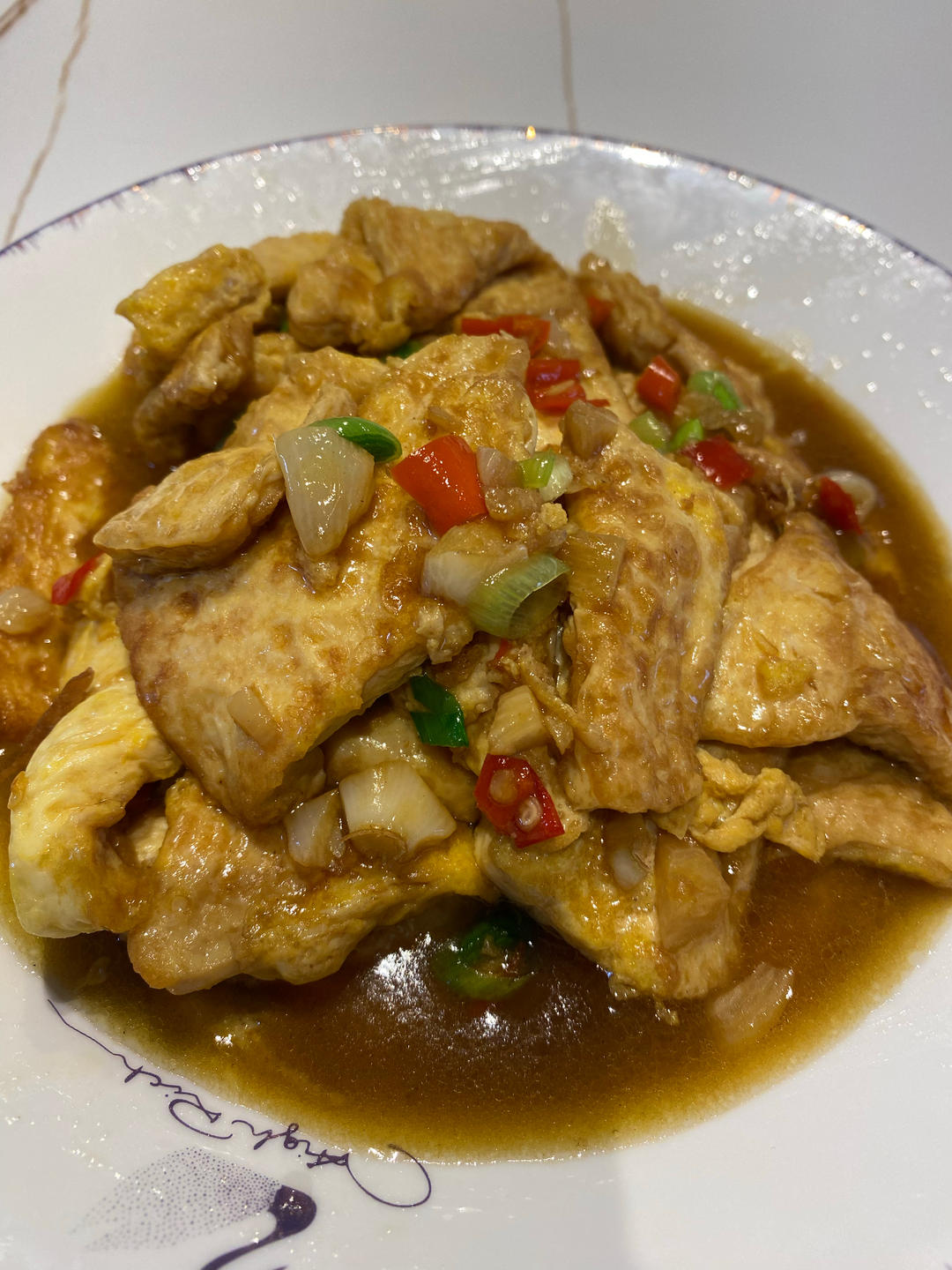 焖煎豆腐