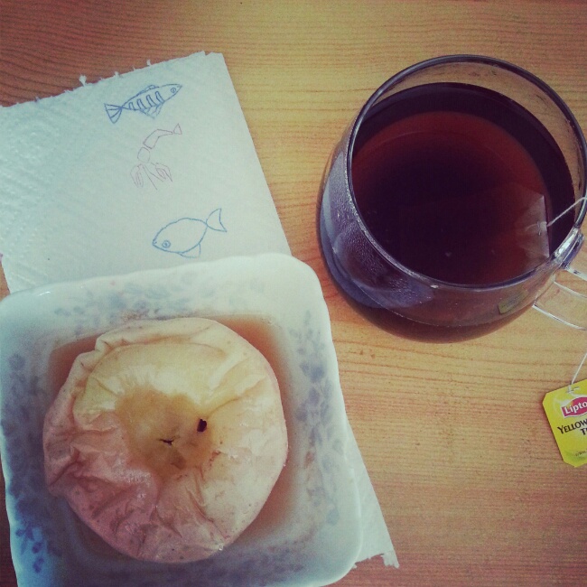 快手红糖苹果(微波炉版)