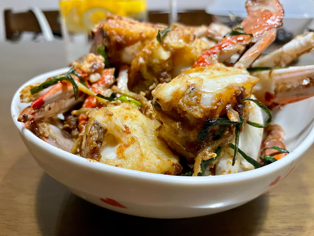 葱姜炒梭子蟹（very easy）
