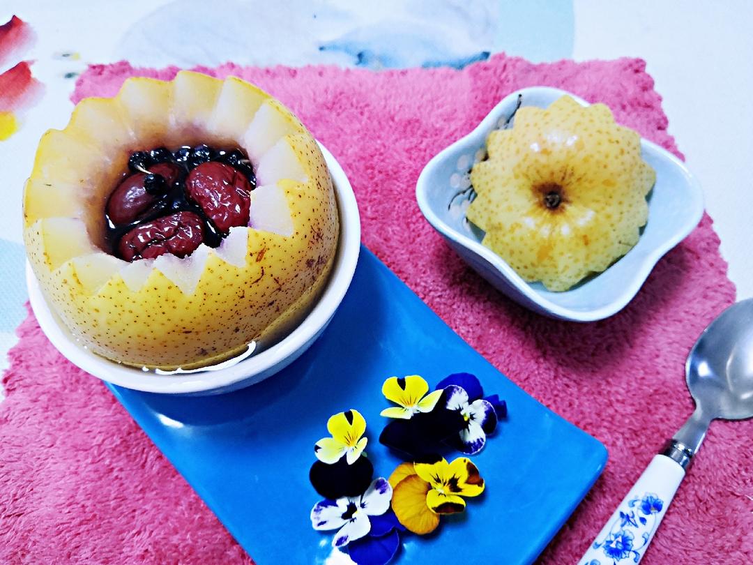 润肺止咳-川贝蒸雪梨