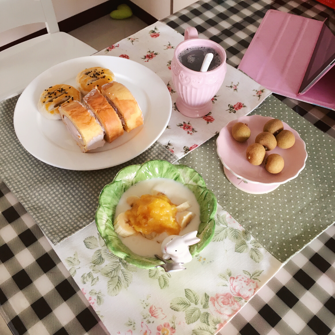 早餐。