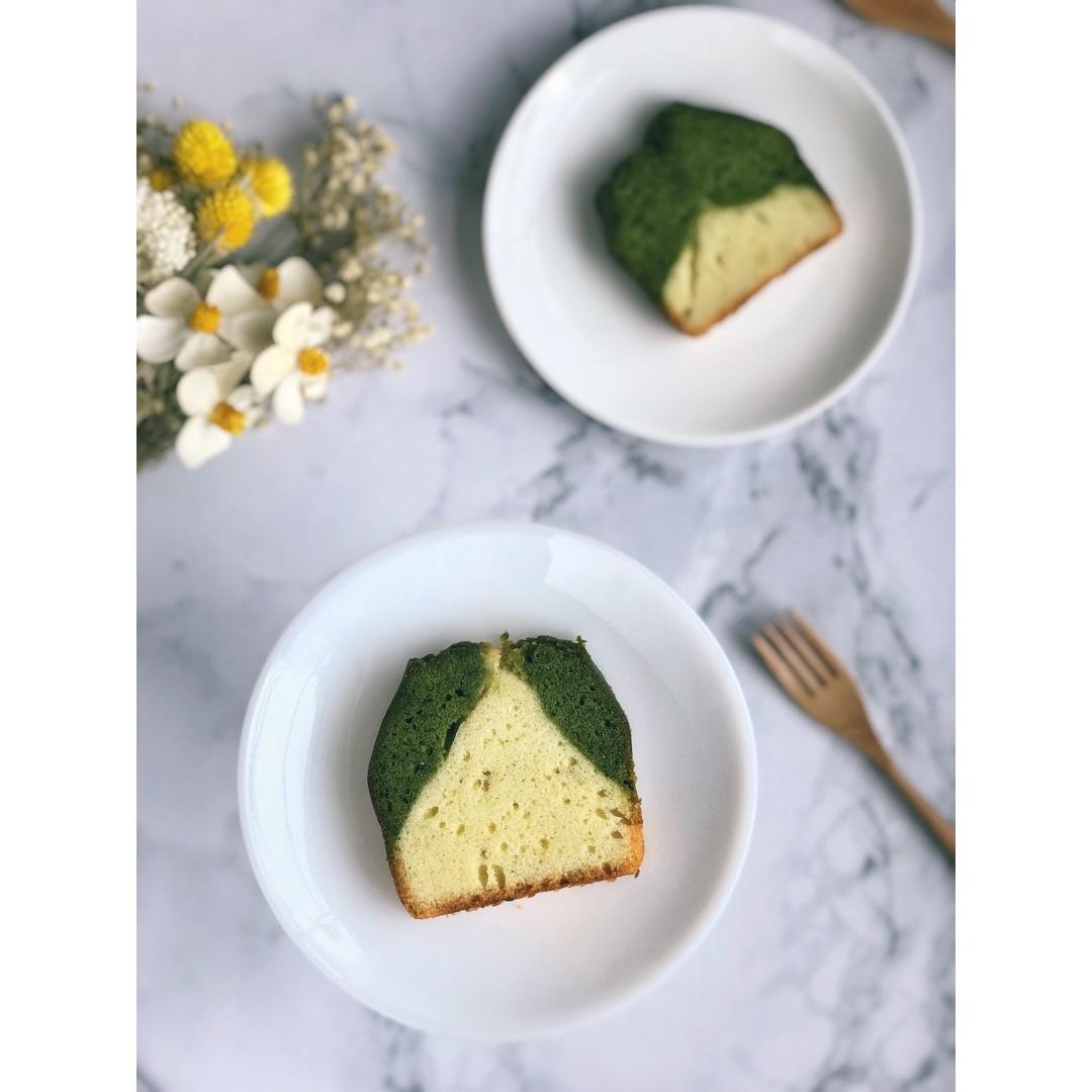 香草&抹茶双拼磅蛋糕（白菜磅）
