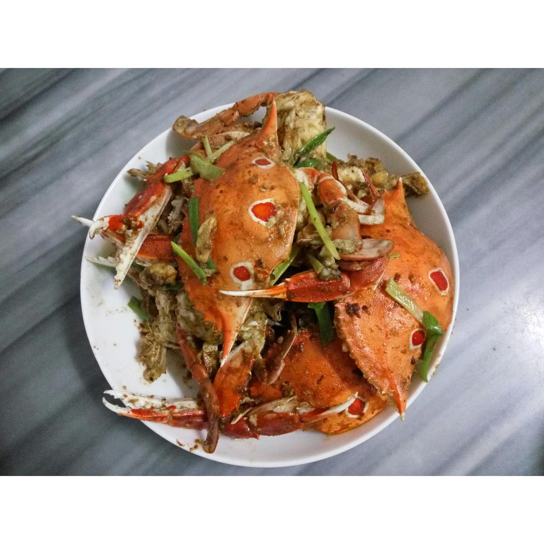 沙茶炒三目蟹