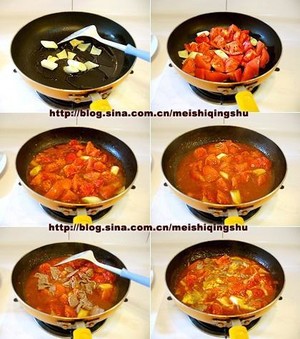 番茄滑蛋牛肉饭的做法 步骤4