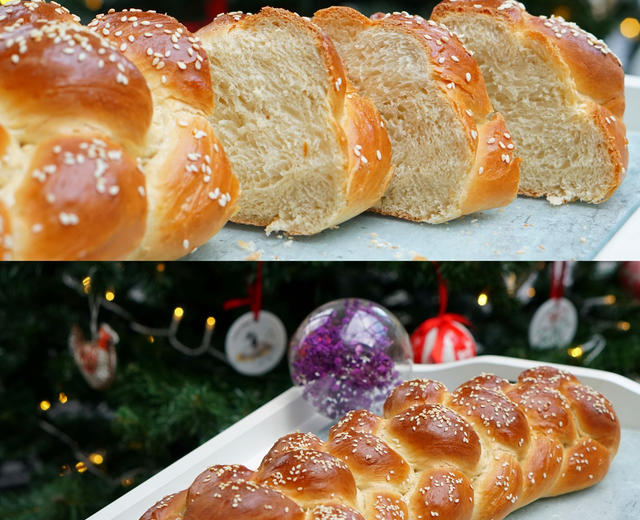汤种非传统哈拉辫子面包challah bread（含六股辫子面包编法）的做法
