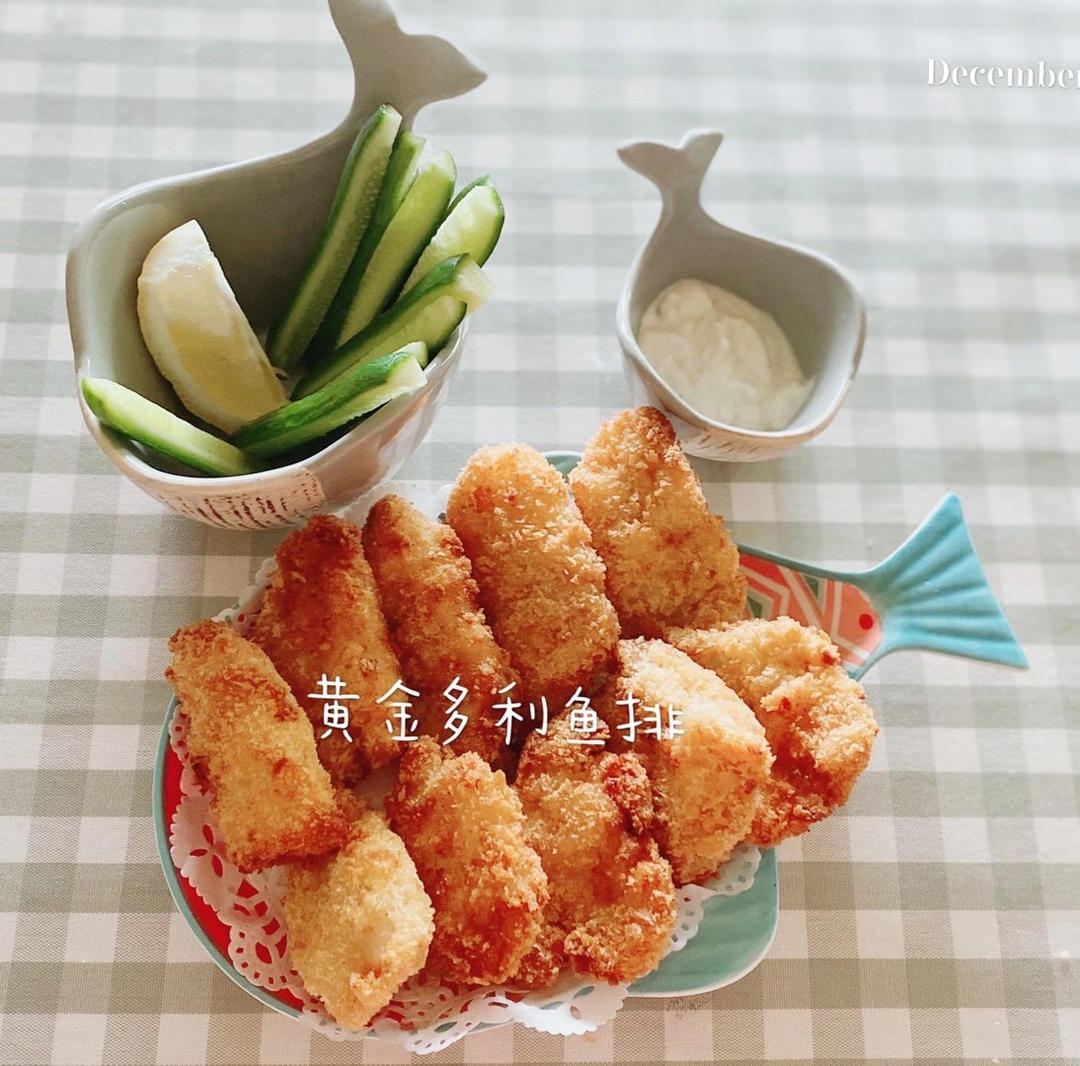 美味炸鱼排配自制塔塔酱