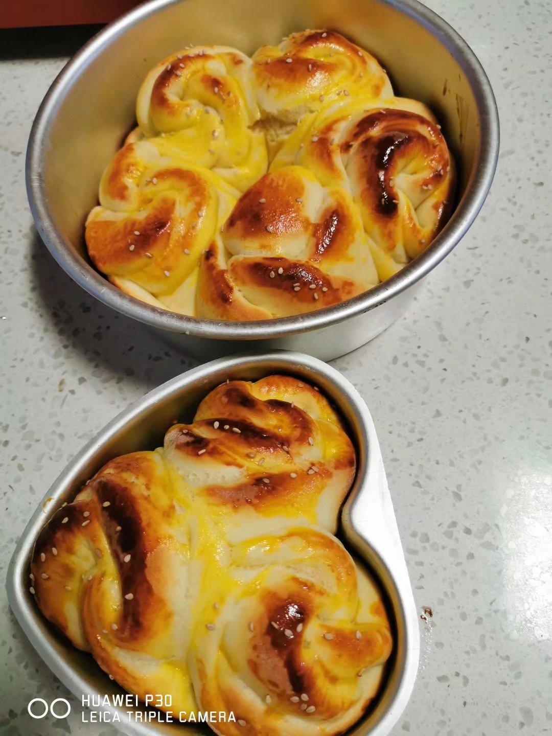 玫瑰花花环面包