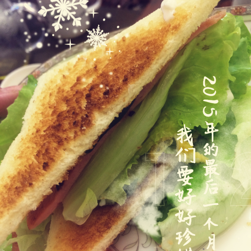 火腿芝士蛋三文治