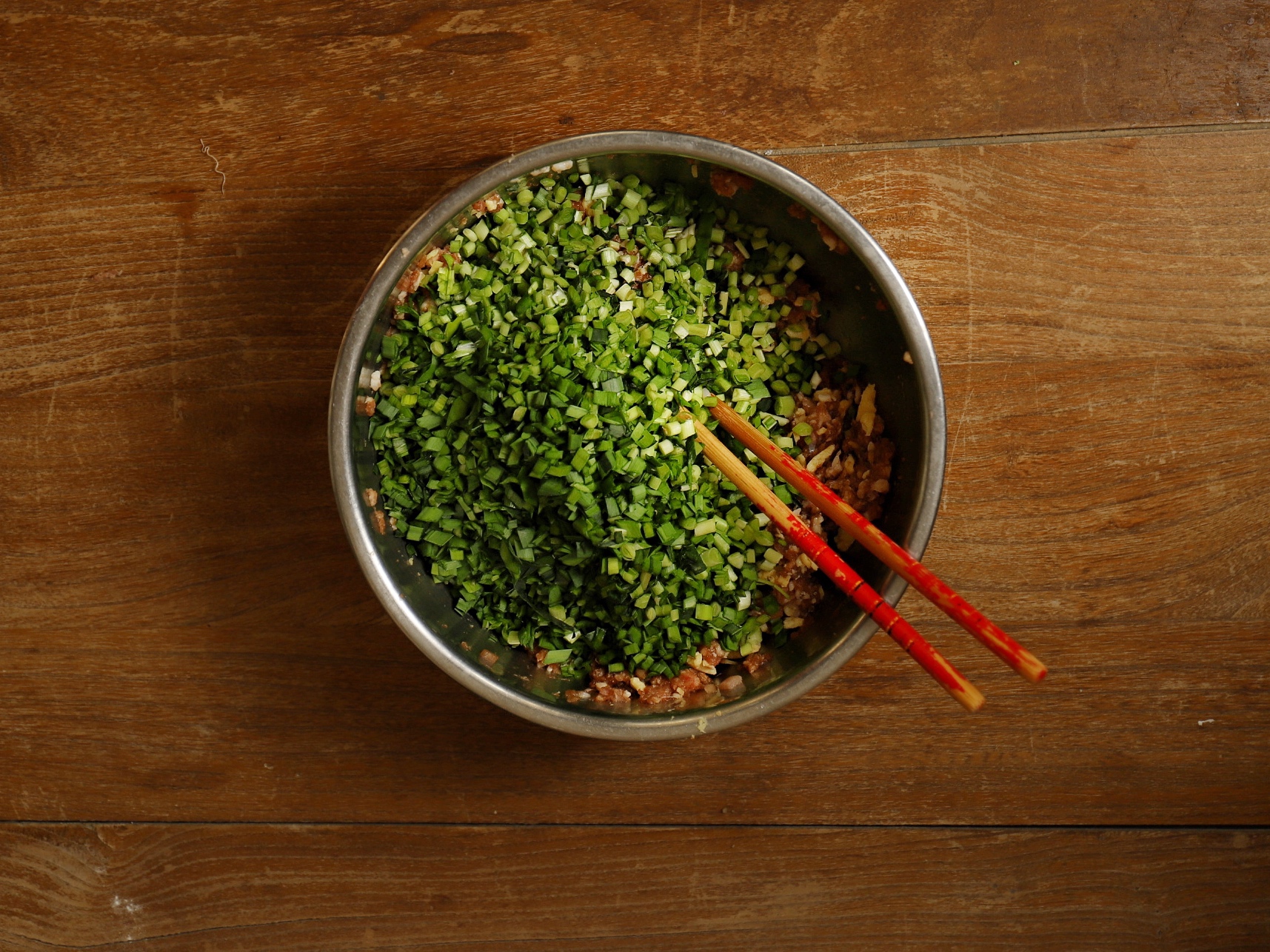 猪肉韭菜饺子—春天的食物的做法 步骤5