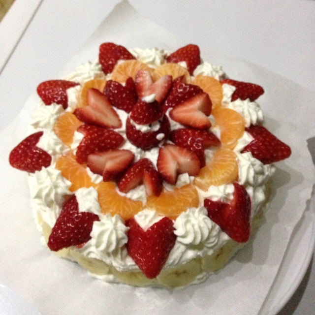 草莓戚风生日蛋糕
