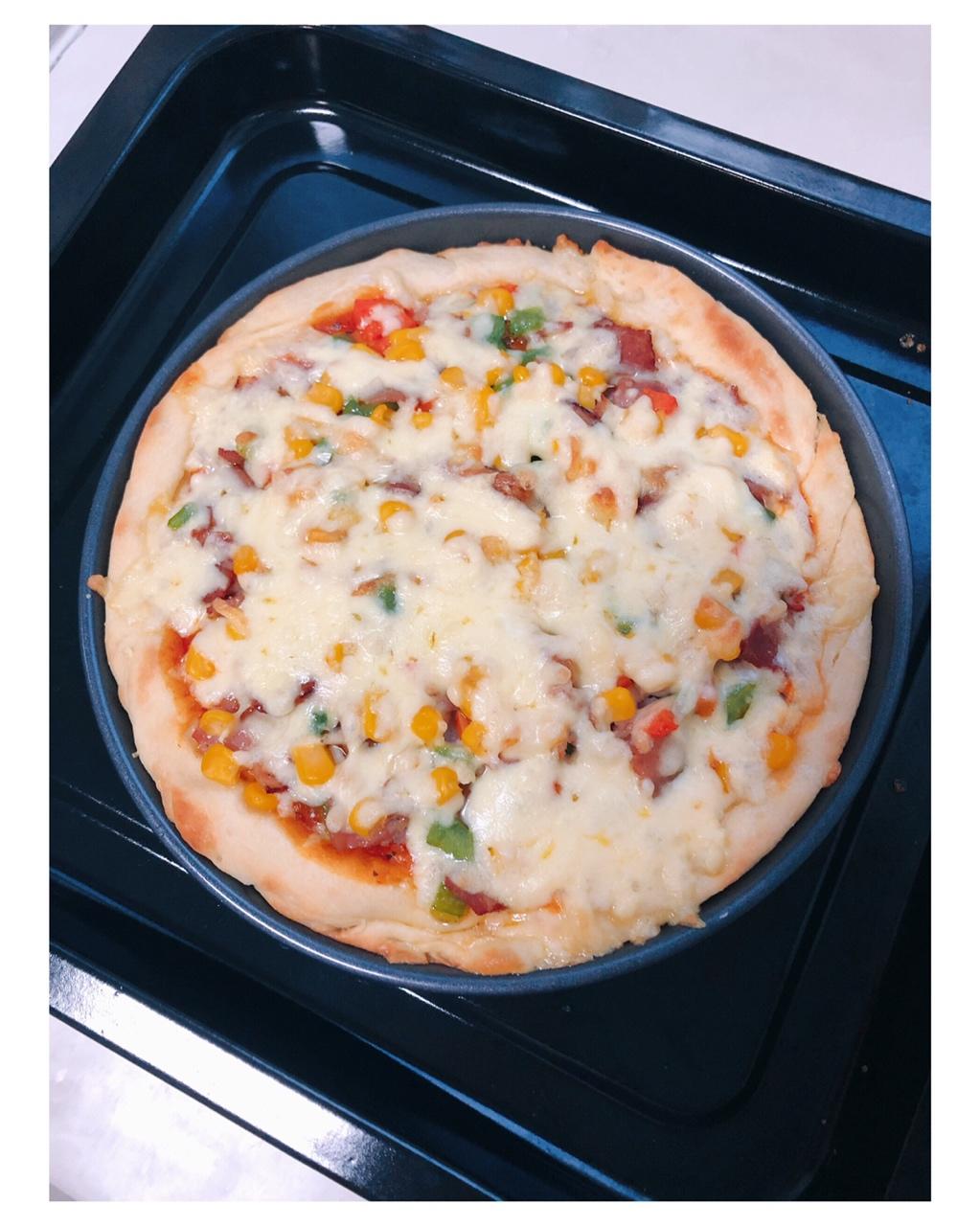 黑椒鸡肉蔬菜披萨