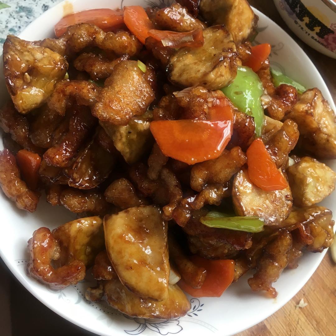 溜肉段烧茄子（东北硬菜呀哈哈）