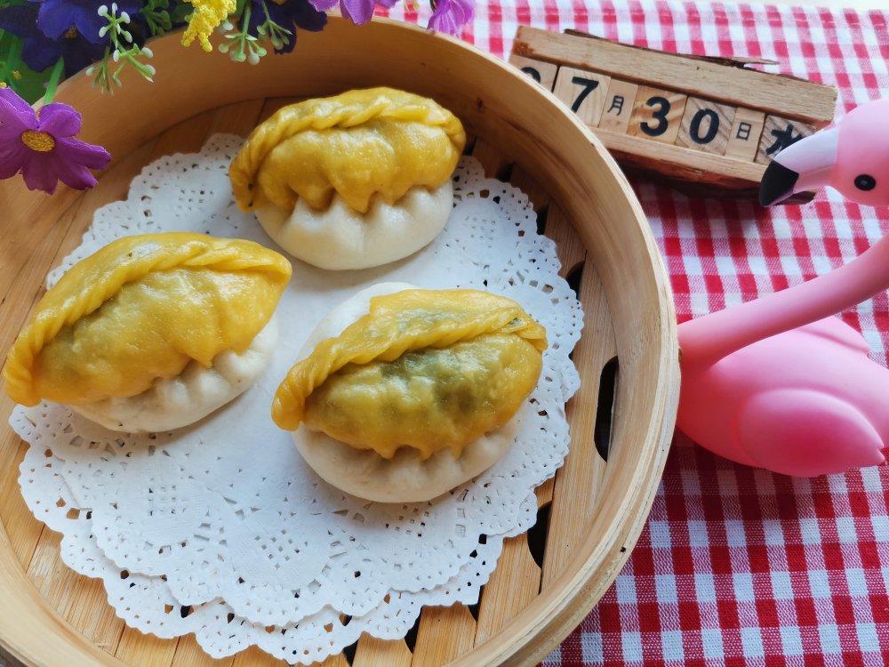 弯柳叶包子包法