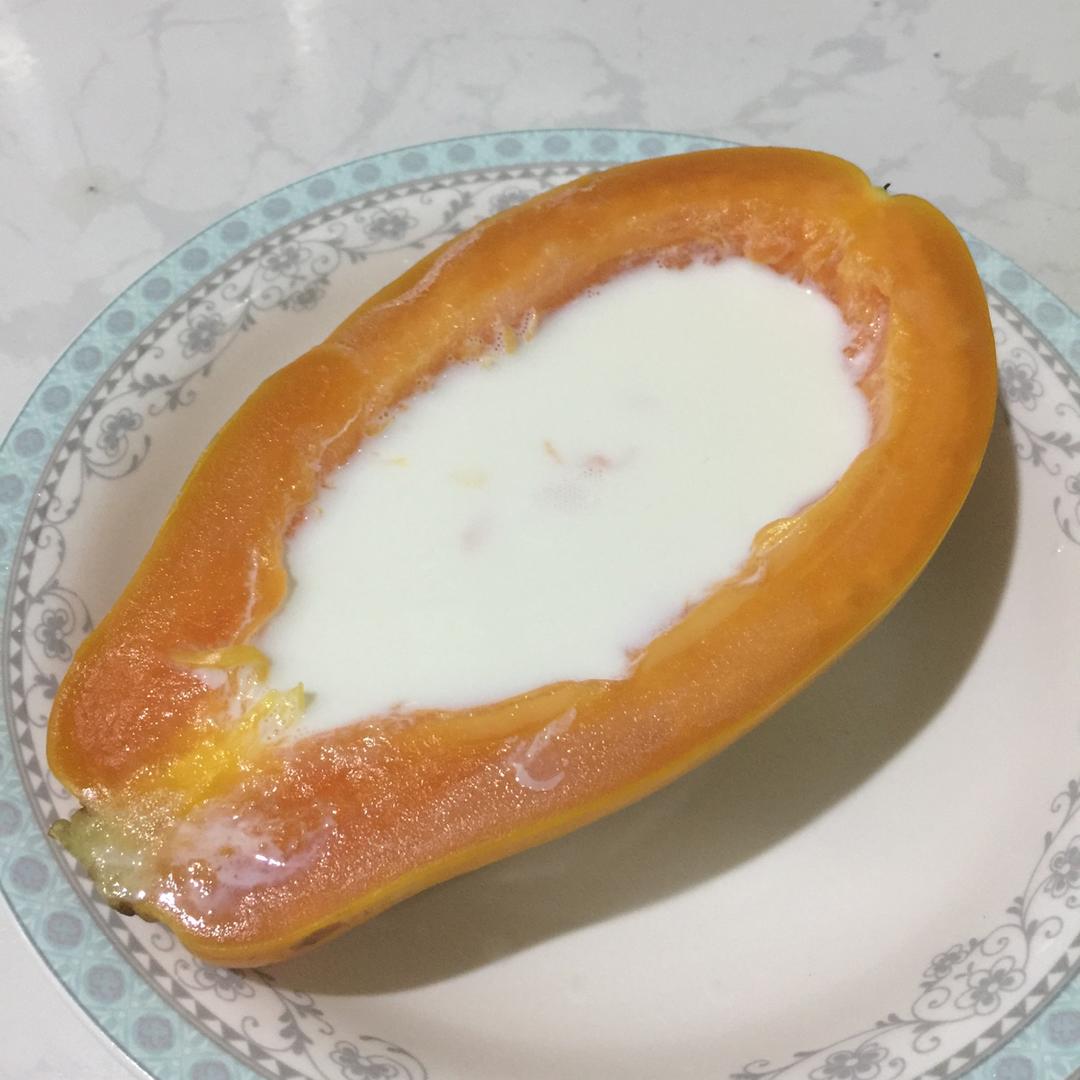 木瓜炖牛奶