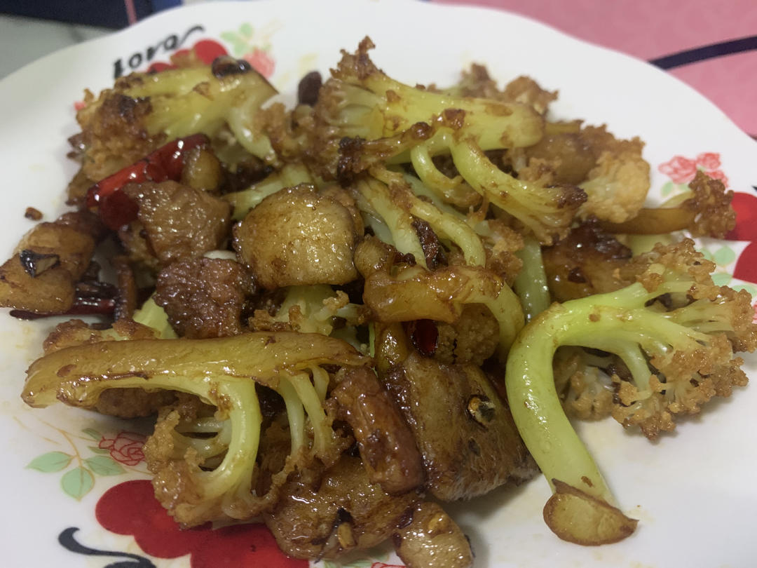 老丁的私房菜-干锅花菜