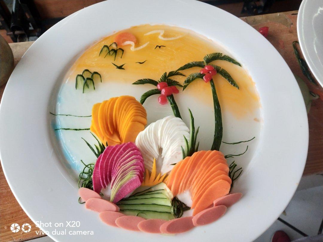 清y茶做的黄瓜山水拼盘